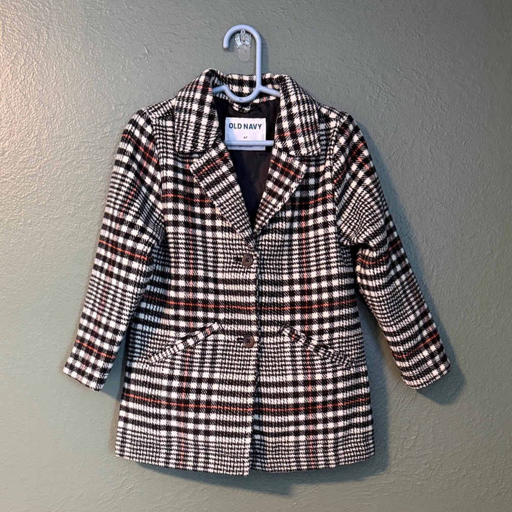 Old Navy Kids Houndstooth Peacoat